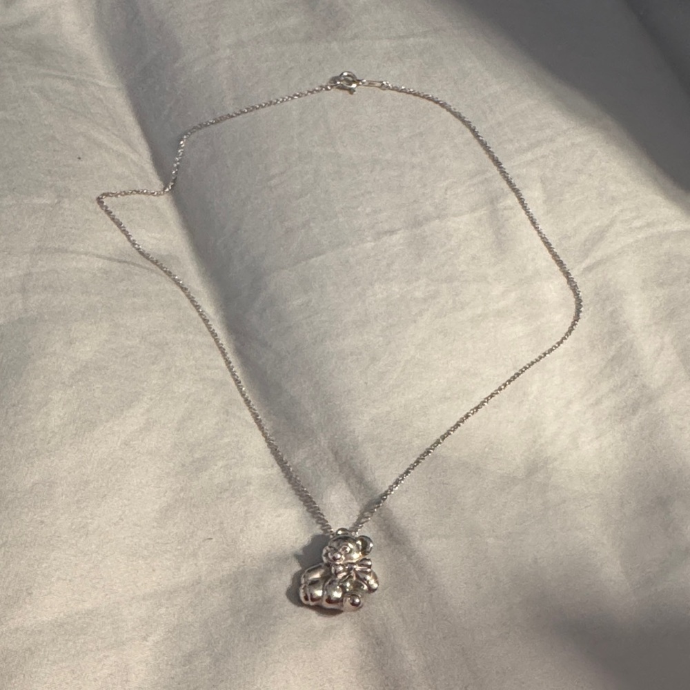 Tiffany & Co. Silver Bear Pendant Necklace